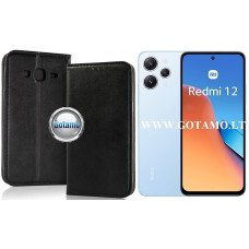 Xiaomi Redmi 12, Xiaomi Redmi 12 5G dėklai ir apsauginiai stiklai - Re-Cap magnetinis dėklas Xiaomi Redmi 12, Xiaomi Redmi 12 5G mobiliesiems telefonams juodos spalvos