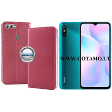 Xiaomi Redmi 9A dėklai ir apsauginiai stiklai - Re-Cap magnetinis dėklas Xiaomi Redmi 9A mobiliajam telefonui tamsiai raudonos (bordo) spalvos