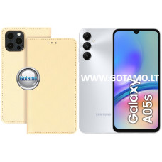 Samsung Galaxy A05s dėklai ir apsauginiai stiklai - Re-Grid magnetinis dėklas Samsung Galaxy A05s telefonui aukso spalvos