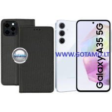 Samsung Galaxy A35 dėklai ir apsauginiai stiklai - Re-Grid magnetinis dėklas Samsung Galaxy A35 telefonui juodos spalvos