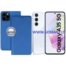 Samsung Galaxy A35 dėklai ir apsauginiai stiklai - Re-Grid magnetinis dėklas Samsung Galaxy A35 telefonui mėlynos spalvos
