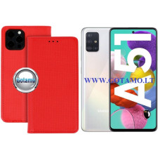 Samsung Galaxy A51 dėklai ir apsauginiai stiklai - Re-Grid magnetinis dėklas Samsung Galaxy A51 telefonui raudonos spalvos