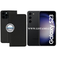 Samsung Galaxy S23 dėklai ir apsauginiai stiklai - Re-Grid magnetinis dėklas Samsung Galaxy S23 telefonui juodos spalvos