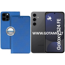 Samsung Galaxy S24 FE dėklai ir apsauginiai stiklai - Re-Grid magnetinis dėklas Samsung Galaxy S24 FE telefonui mėlynos spalvos