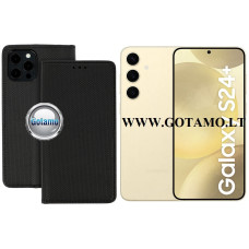 Samsung Galaxy S24+ (S24 Plus) dėklai ir apsauginiai stiklai - Re-Grid magnetinis dėklas Samsung Galaxy S24+ (S24 Plus) telefonui juodos spalvos