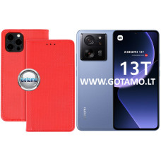 Re-Grid magnetinis dėklas Xiaomi 13T, Xiaomi 13T Pro telefonams raudonos spalvos