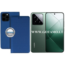 Xiaomi 14 dėklai ir apsauginiai stiklai - Re-Grid magnetinis dėklas Xiaomi 14 telefonui mėynos spalvos