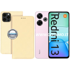 Re-Grid magnetinis dėklas Xiaomi Redmi 13, Xiaomi Redmi 13 5G telefonams aukso spalvos