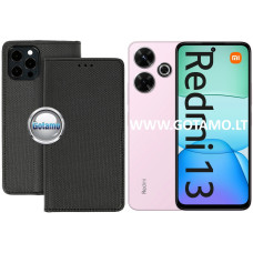 Re-Grid magnetinis dėklas Xiaomi Redmi 13, Xiaomi Redmi 13 5G telefonams juodos spalvos