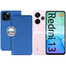 Xiaomi Redmi 13, Xiaomi Redmi 13 5G dėklai ir apsauginiai stiklai - Re-Grid magnetinis dėklas Xiaomi Redmi 13, Xiaomi Redmi 13 5G telefonams mėlynos spalvos