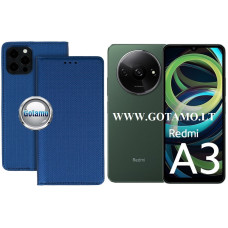 Re-Grid magnetinis dėklas Xiaomi Redmi A3 telefonui mėlynos spalvos