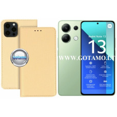 Re-Grid magnetinis dėklas Xiaomi Redmi Note 13 4G telefonui aukso spalvos