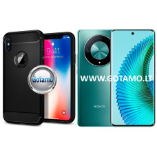 Siege dėklas nugarėlė Honor Magic 6 Lite, Honor X9b, Honor X50 mobiliesiems telefonams juodos spalvos