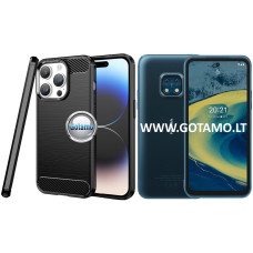 Nokia XR20 dėklai ir apsauginiai stiklai - Siege dėklas nugarėlė Nokia XR20 mobiliajam telefonui juodos spalvos