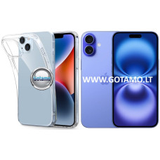 Apple iPhone 16 Plus dėklai ir apsauginiai stiklai - Skin silikoninis dėklas 1MM storio Apple iPhone 16 Plus telefonui