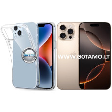 Apple iPhone 16 Pro Max dėklai ir apsauginiai stiklai - Skin silikoninis dėklas 1MM storio Apple iPhone 16 Pro Max telefonui