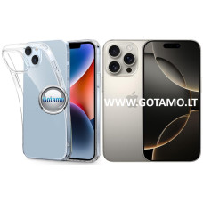 Skin silikoninis dėklas 1MM storio Apple iPhone 16 Pro telefonui