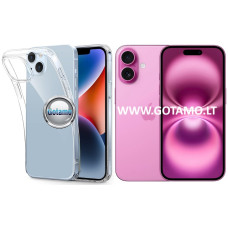 Apple iPhone 16 dėklai ir apsauginiai stiklai - Skin silikoninis dėklas 1MM storio Apple iPhone 16 telefonui