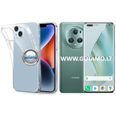 Honor Magic 5 Pro dėklai ir apsauginiai stiklai - Skin silikoninis dėklas 1MM storio Honor Magic 5 Pro telefonui