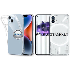 Nothing Phone dėklai ir apsauginiai stiklai - Skin silikoninis dėklas 1MM storio Nothing Phone 1 telefonui