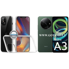 Skin silikoninis dėklas 2MM storio Xiaomi Redmi A3 telefonui