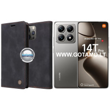 Xiaomi 14T, Xiaomi 14T Pro dėklai ir apsauginiai stiklai - Atmosphere dėklas Xiaomi 14T, Xiaomi 14T Pro telefonams juodos spalvos