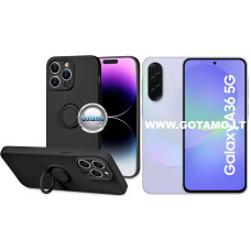 B-Hold Plus dėklas nugarėlė Samsung Galaxy A36 telefonui juodos spalvos