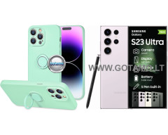 B-Hold Plus dėklas nugarėlė Samsung Galaxy S23 Ultra telefonui mėtinės spalvos
