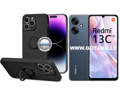 B-Hold Plus dėklas nugarėlė Xiaomi Redmi 13C 5G telefonui juodos spalvos