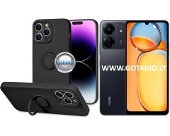 B-Hold Plus dėklas nugarėlė Xiaomi Redmi 13C, Xiaomi Poco C65 telefonams juodos spalvos
