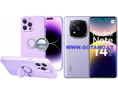 B-Hold Plus dėklas nugarėlė Xiaomi Redmi Note 14 Pro Plus 5G telefonui levandų violetinės spalvos