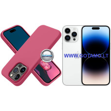 Apple iPhone 14 Pro dėklai ir apsauginiai stiklai - B-Soft dėklas nugarėlė Apple iPhone 14 Pro telefonui bordo spalvos