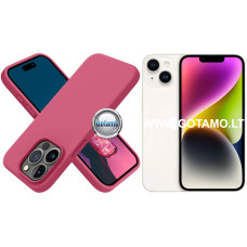 Apple iPhone 14 dėklai ir apsauginiai stiklai - B-Soft dėklas nugarėlė Apple iPhone 14 telefonui bordo spalvos