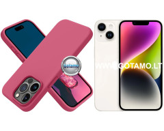 B-Soft dėklas nugarėlė Apple iPhone 14 telefonui bordo spalvos