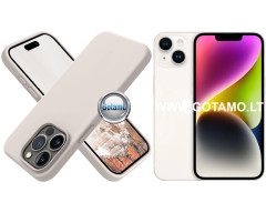 B-Soft dėklas nugarėlė Apple iPhone 14 telefonui pilkos spalvos