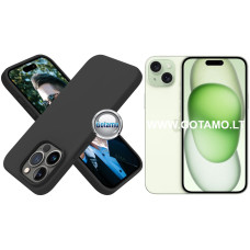 Apple iPhone 15 Plus dėklai ir apsauginiai stiklai - B-Soft dėklas nugarėlė Apple iPhone 15 Plus telefonui juodos spalvos
