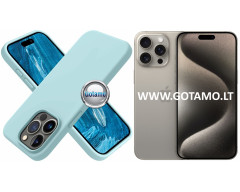 B-Soft dėklas nugarėlė Apple iPhone 15 Pro Max telefonui mėtinės spalvos