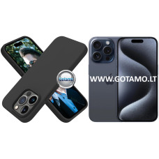 Apple iPhone 15 Pro dėklai ir apsauginiai stiklai - B-Soft dėklas nugarėlė Apple iPhone 15 Pro telefonui juodos spalvos