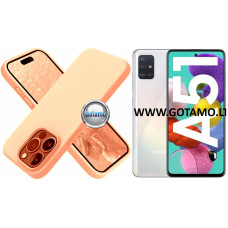 Samsung Galaxy A51 dėklai ir apsauginiai stiklai - B-Soft dėklas nugarėlė Samsung Galaxy A51 telefonui šviesiai oranžinės spalvos