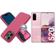 B-Soft dėklas nugarėlė Samsung Galaxy S20 telefonui bordo spalvos