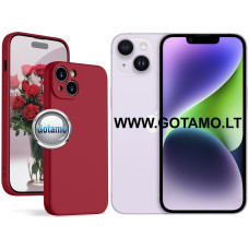 B-Soft Plus dėklas nugarėlė Apple iPhone 14 Plus mobiliajam telefonui bordo spalvos