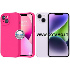 Apple iPhone 14 Plus dėklai ir apsauginiai stiklai - B-Soft Plus dėklas nugarėlė Apple iPhone 14 Plus mobiliajam telefonui ryškiai rožinės spalvos