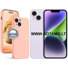 B-Soft Plus dėklas nugarėlė Apple iPhone 14 Plus mobiliajam telefonui šviesiai oranžinės spalvos