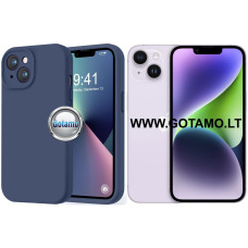 B-Soft Plus dėklas nugarėlė Apple iPhone 14 Plus mobiliajam telefonui tamsiai mėlynos spalvos