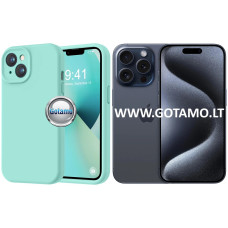 Apple iPhone 15 Pro dėklai ir apsauginiai stiklai - B-Soft Plus dėklas nugarėlė Apple iPhone 15 Pro mobiliajam telefonui mėtinės spalvos