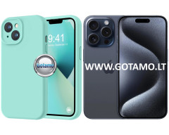 B-Soft Plus dėklas nugarėlė Apple iPhone 15 Pro mobiliajam telefonui mėtinės spalvos