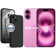 Apple iPhone 16 dėklai ir apsauginiai stiklai - B-Soft Plus dėklas nugarėlė Apple iPhone 16 mobiliajam telefonui juodos spalvos