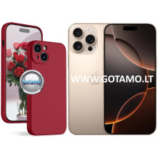 Apple iPhone 16 Pro Max dėklai ir apsauginiai stiklai - B-Soft Plus dėklas nugarėlė Apple iPhone 16 Pro Max mobiliajam telefonui bordo spalvos