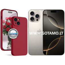 B-Soft Plus dėklas nugarėlė Apple iPhone 16 Pro mobiliajam telefonui bordo spalvos