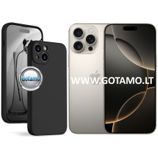 B-Soft Plus dėklas nugarėlė Apple iPhone 16 Pro mobiliajam telefonui juodos spalvos